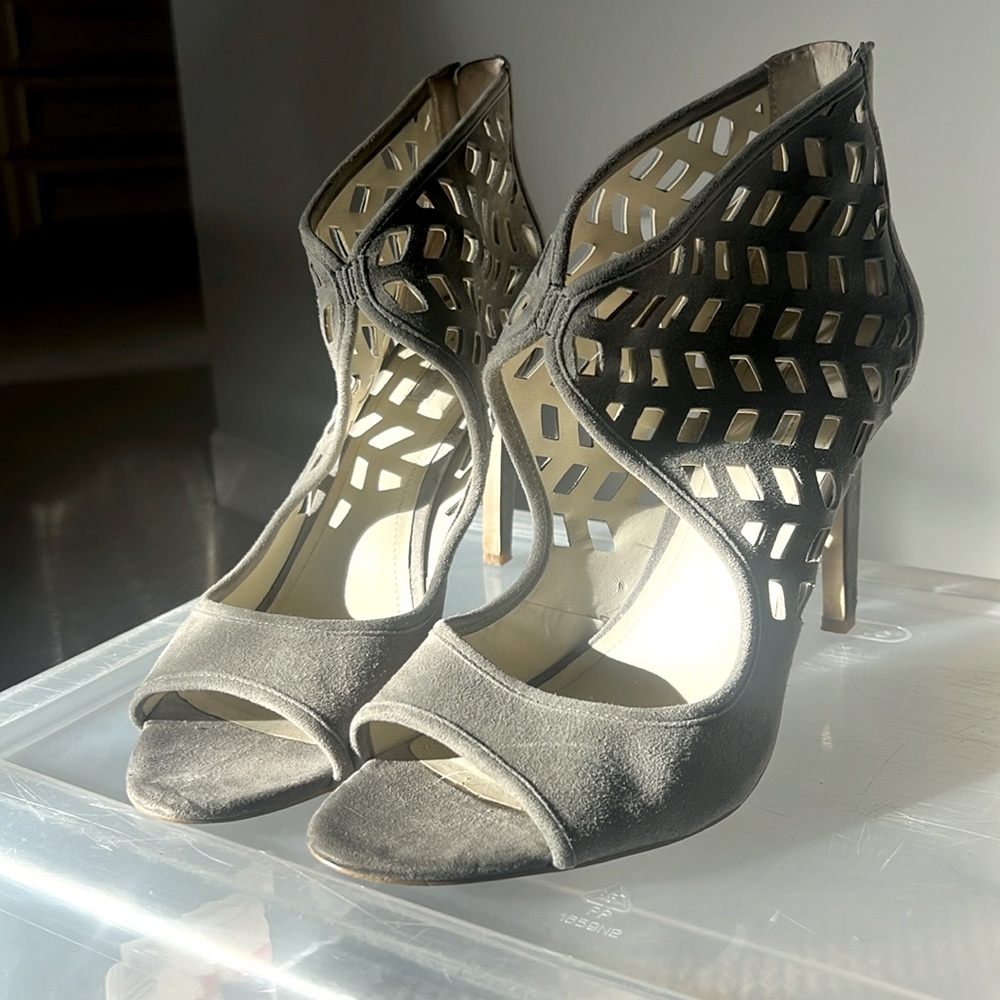 BCBG Grey Heels Size 11